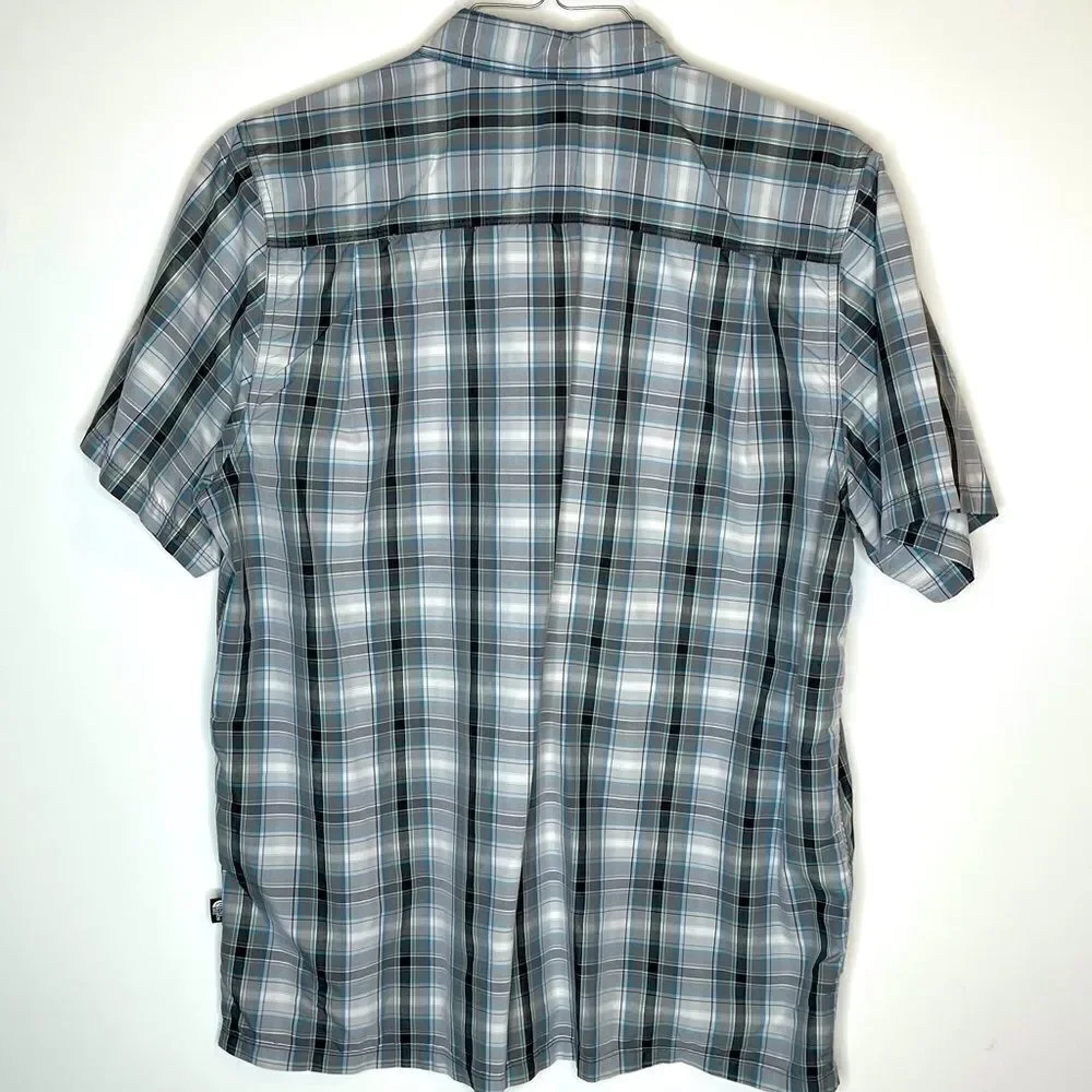 Large‎ North Face Gray-Blue-Black SS Outdoor Adventure Shirt